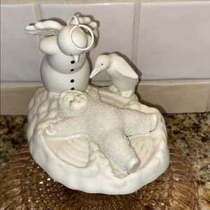 Vintage Dept 56 Snowbablies "Snow Angels“ 2002 with penguin and snowman